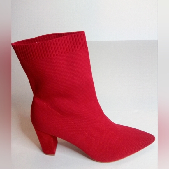 Women's Newbella Mousse Fit Knit Comfort Chunky Heel Ankle Boots. Sz.10 - Picture 11 of 16